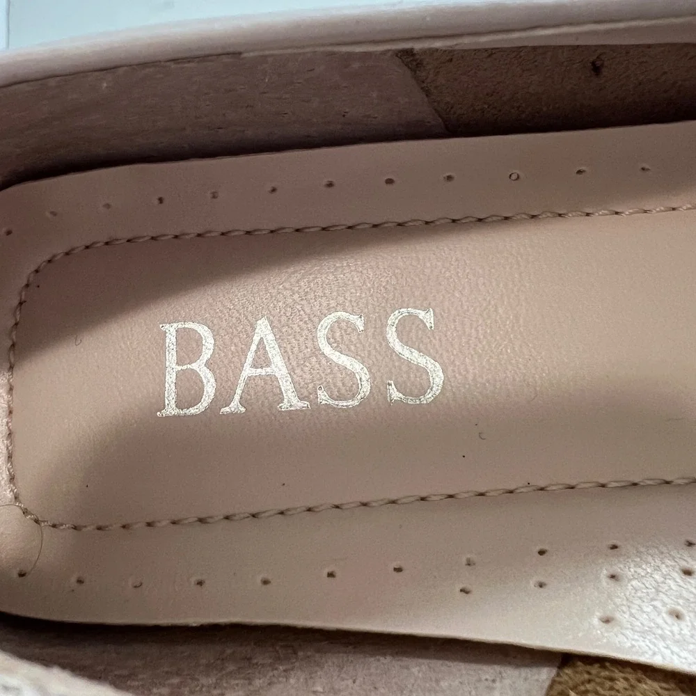 Bass Kazia Women Blush Pink Leather Loafers Size 9M Made in‎ Brazil Low Heel